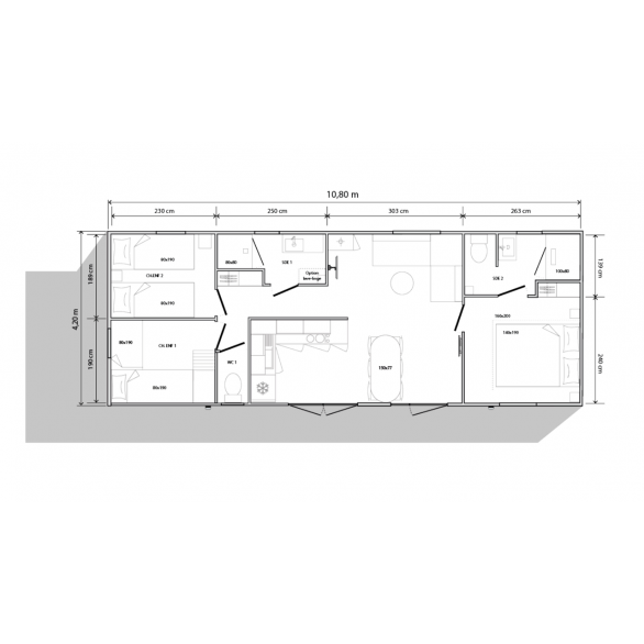 Mobil-home O'HARA 1064 – 3 chambres – 2 salles d’eau – 2024 – Cuisine ouverte & suite parentale – Occasion récent – Image 5